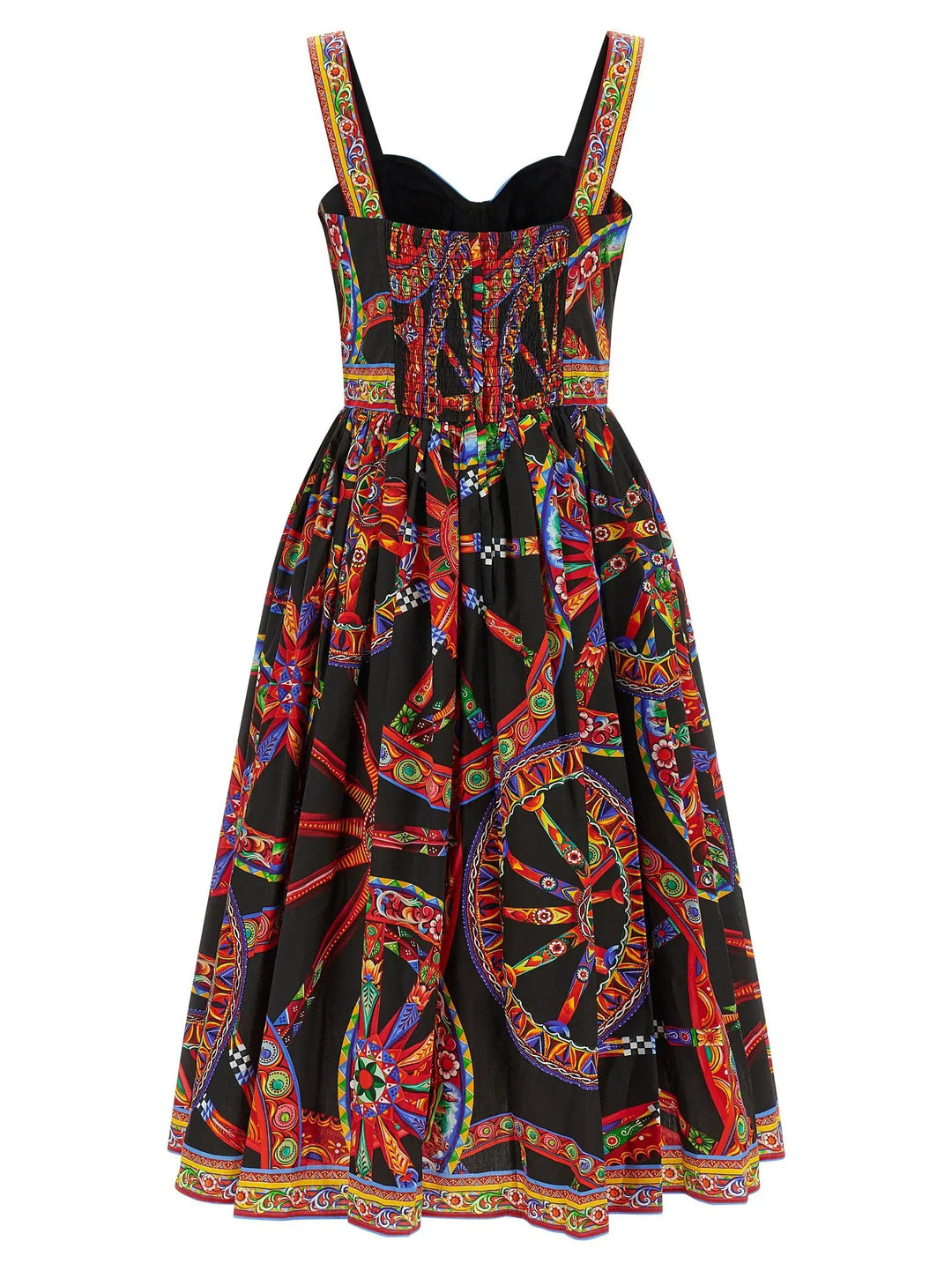 Dolce &amp; Gabbana Sample Sale | Dolce &amp; Gabbana Multicolor Cotton Midi Dress - | Designer outlet