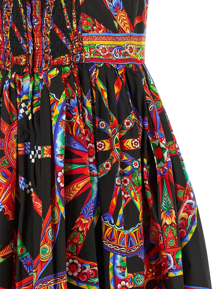 Dolce &amp; Gabbana Sample Sale | Dolce &amp; Gabbana Multicolor Cotton Midi Dress - | Designer outlet