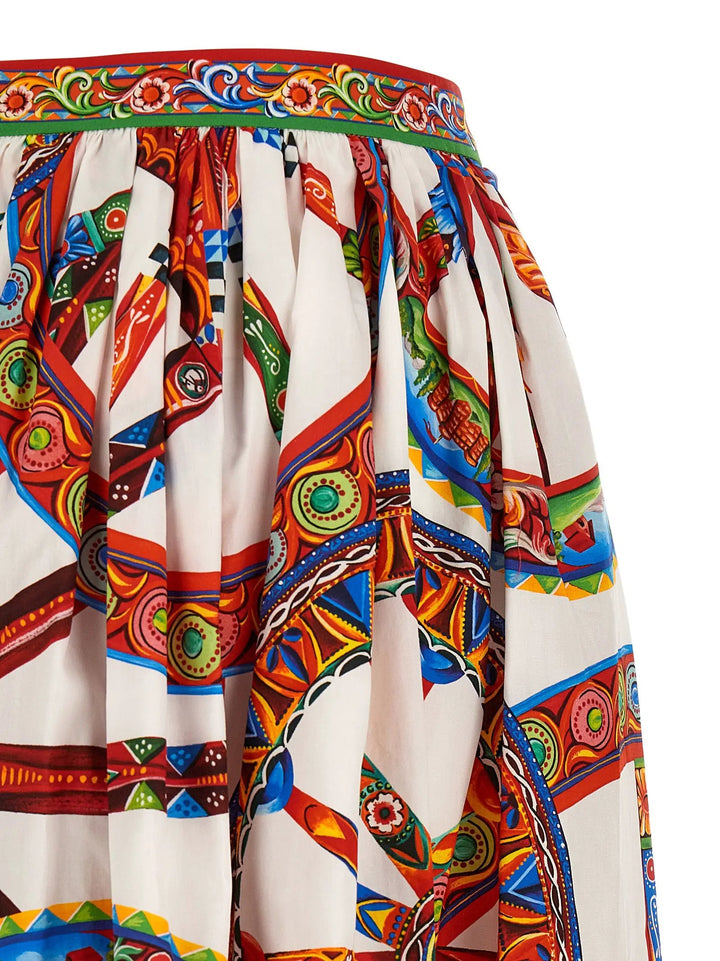 Dolce &amp; Gabbana Sample Sale | Dolce &amp; Gabbana Multicolor Cotton Midi Skirt - | Designer outlet
