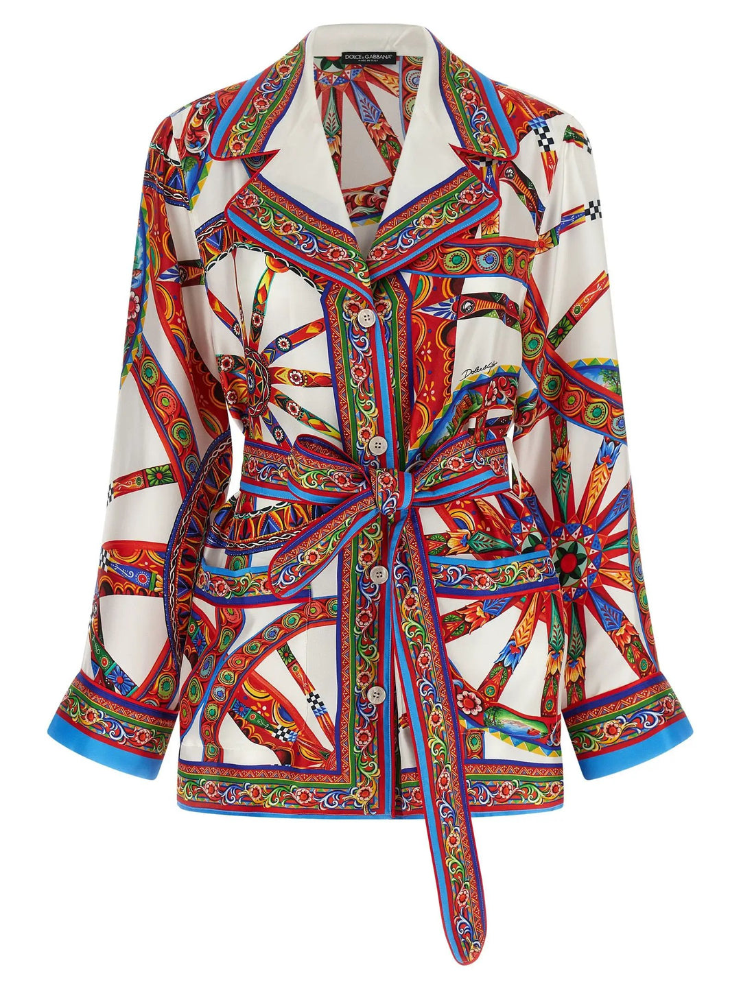 Dolce &amp; Gabbana Sample Sale | Dolce &amp; Gabbana Multicolor Silk Blouse - | Designer outlet