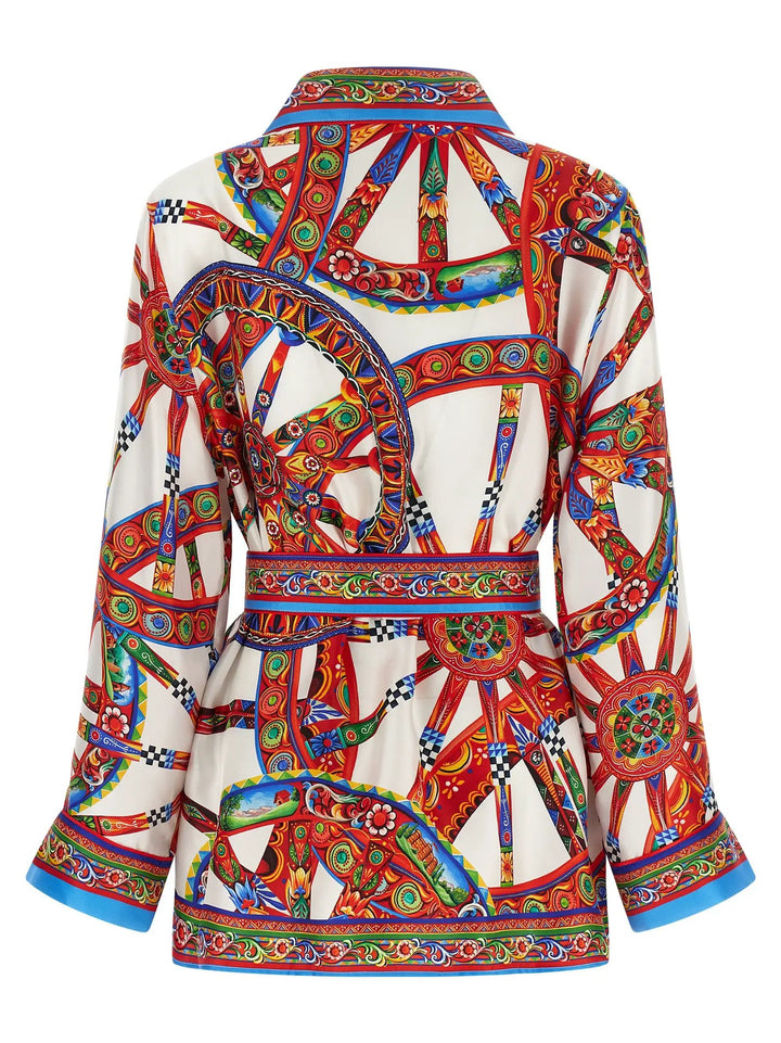 Dolce &amp; Gabbana Sample Sale | Dolce &amp; Gabbana Multicolor Silk Blouse - | Designer outlet