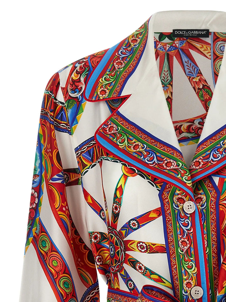 Dolce &amp; Gabbana Sample Sale | Dolce &amp; Gabbana Multicolor Silk Blouse - | Designer outlet