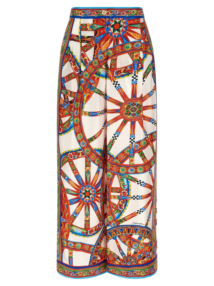 Dolce &amp; Gabbana Sample Sale | Dolce &amp; Gabbana Multicolor Silk Casual Pants - | Designer outlet