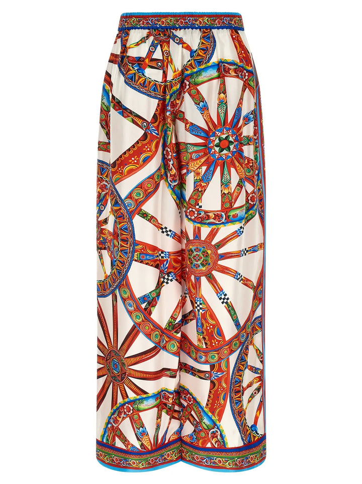 Dolce &amp; Gabbana Sample Sale | Dolce &amp; Gabbana Multicolor Silk Casual Pants - | Designer outlet