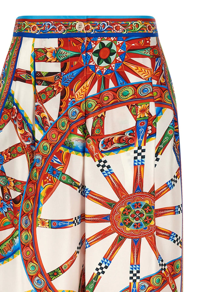 Dolce &amp; Gabbana Sample Sale | Dolce &amp; Gabbana Multicolor Silk Casual Pants - | Designer outlet