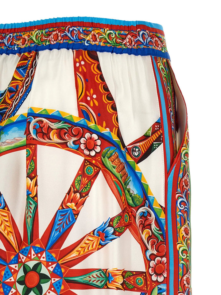 Dolce &amp; Gabbana Sample Sale | Dolce &amp; Gabbana Multicolor Silk Casual Pants - | Designer outlet
