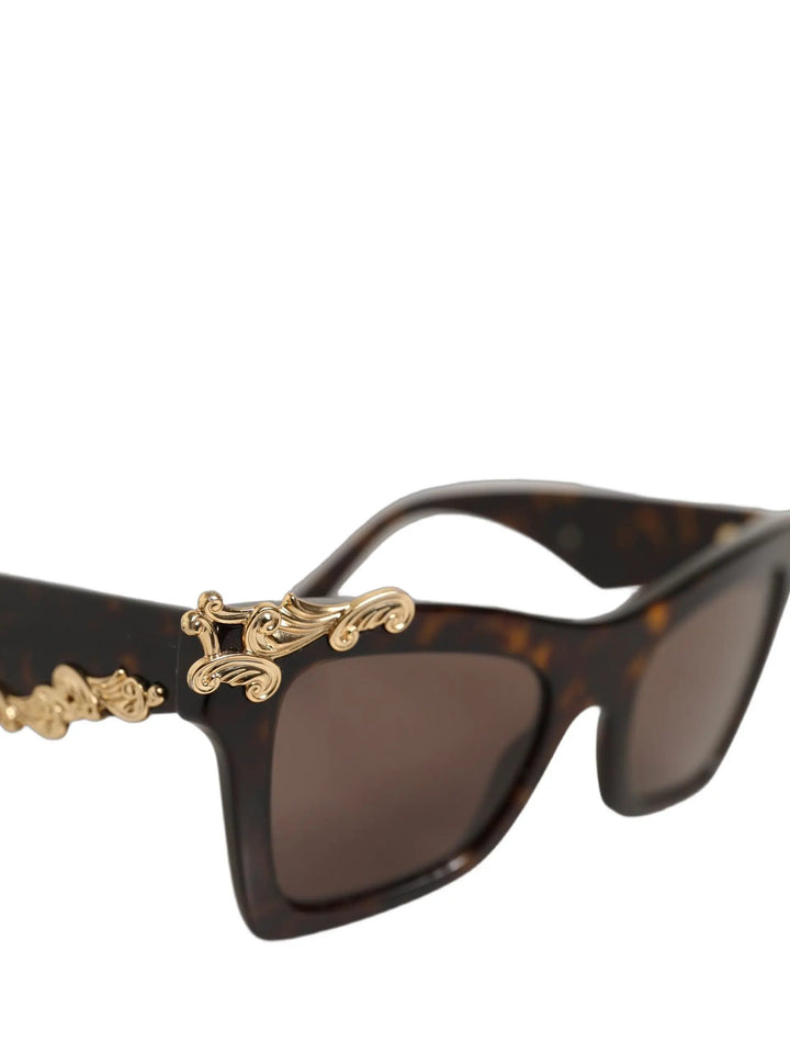 Dolce &amp; Gabbana Sample Sale | Dolce &amp; Gabbana Brown DG4434 Accent Havana Acetate Frame Sunglasses - | Designer outlet