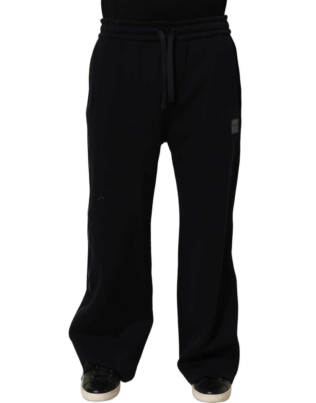 Dolce &amp; Gabbana Sample Sale | Dolce &amp; Gabbana Dark Blue Relaxed Wide Leg Men Jogger Pants - | Designer outlet