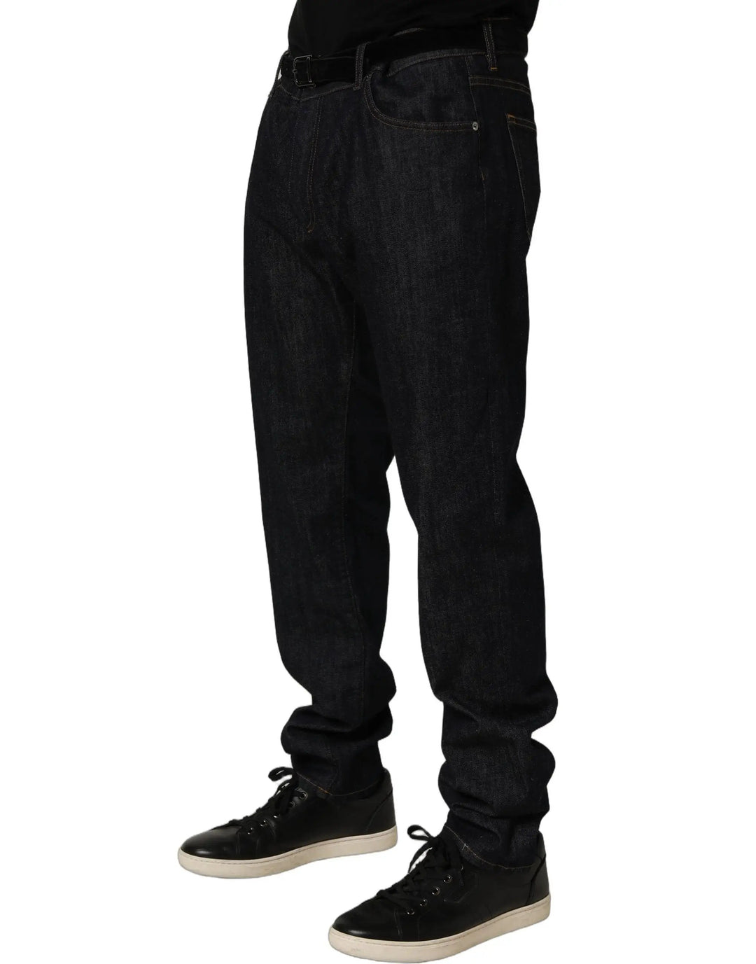 Dolce &amp; Gabbana Sample Sale | Dolce &amp; Gabbana Dark Gray Cotton Slim Fit Men Denim Jeans - | Designer outlet