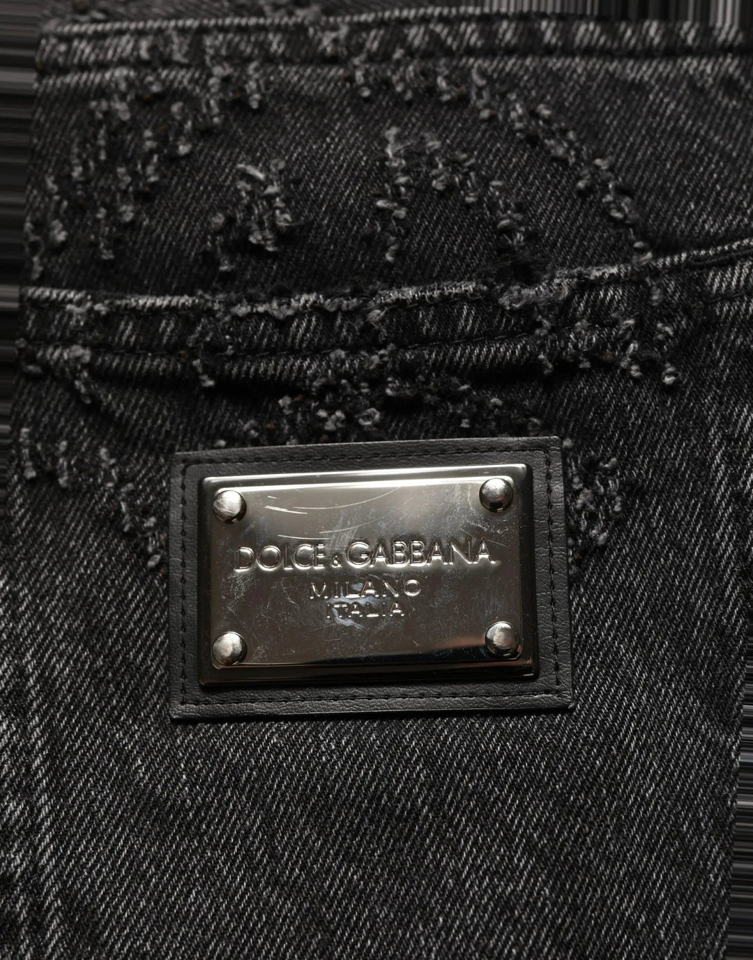 Dolce &amp; Gabbana Sample Sale | Dolce &amp; Gabbana Dark Gray Cotton WideLeg Oversize Denim Jeans - | Designer outlet