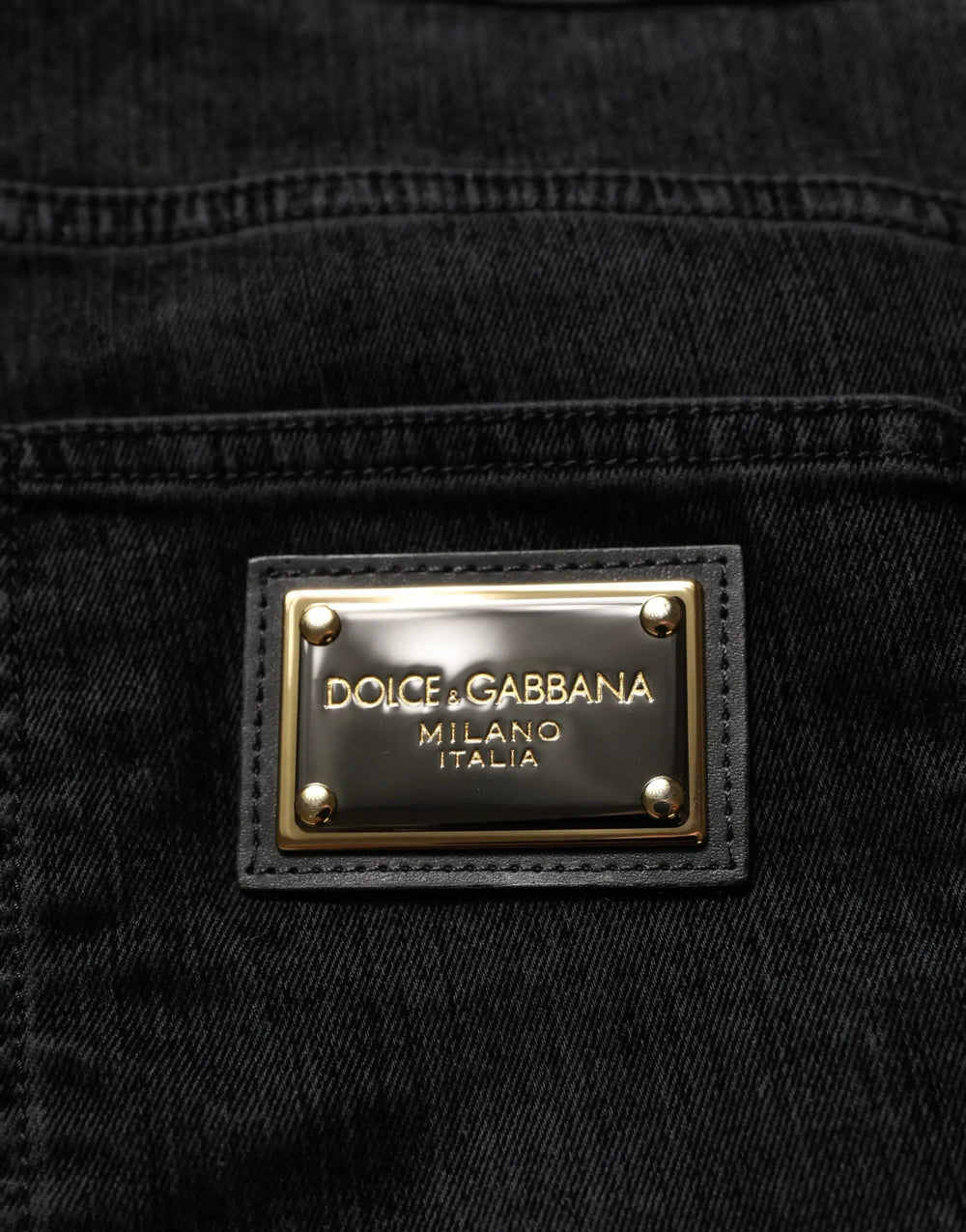 Dolce & Gabbana Sample Sale | Dolce & Gabbana Black Cotton Relaxed Wide Leg Men Denim Jeans - | Designer outlet