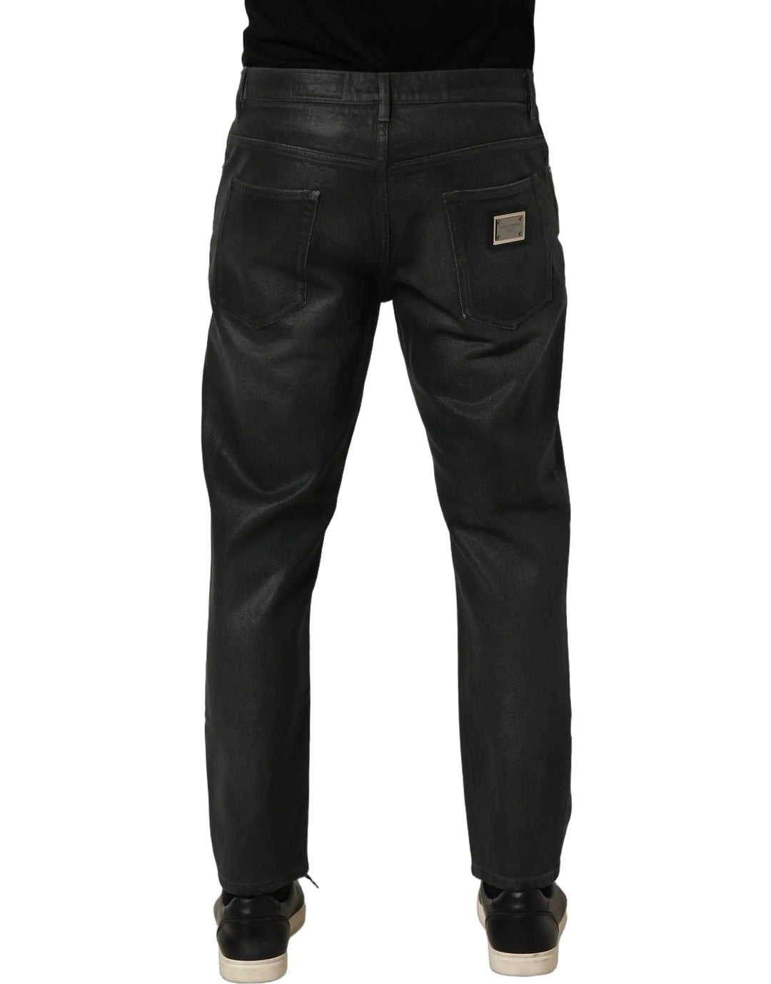 Dolce &amp; Gabbana Sample Sale | Dolce &amp; Gabbana Dark Gray Cotton Loose Fit Men Denim Jeans - | Designer outlet