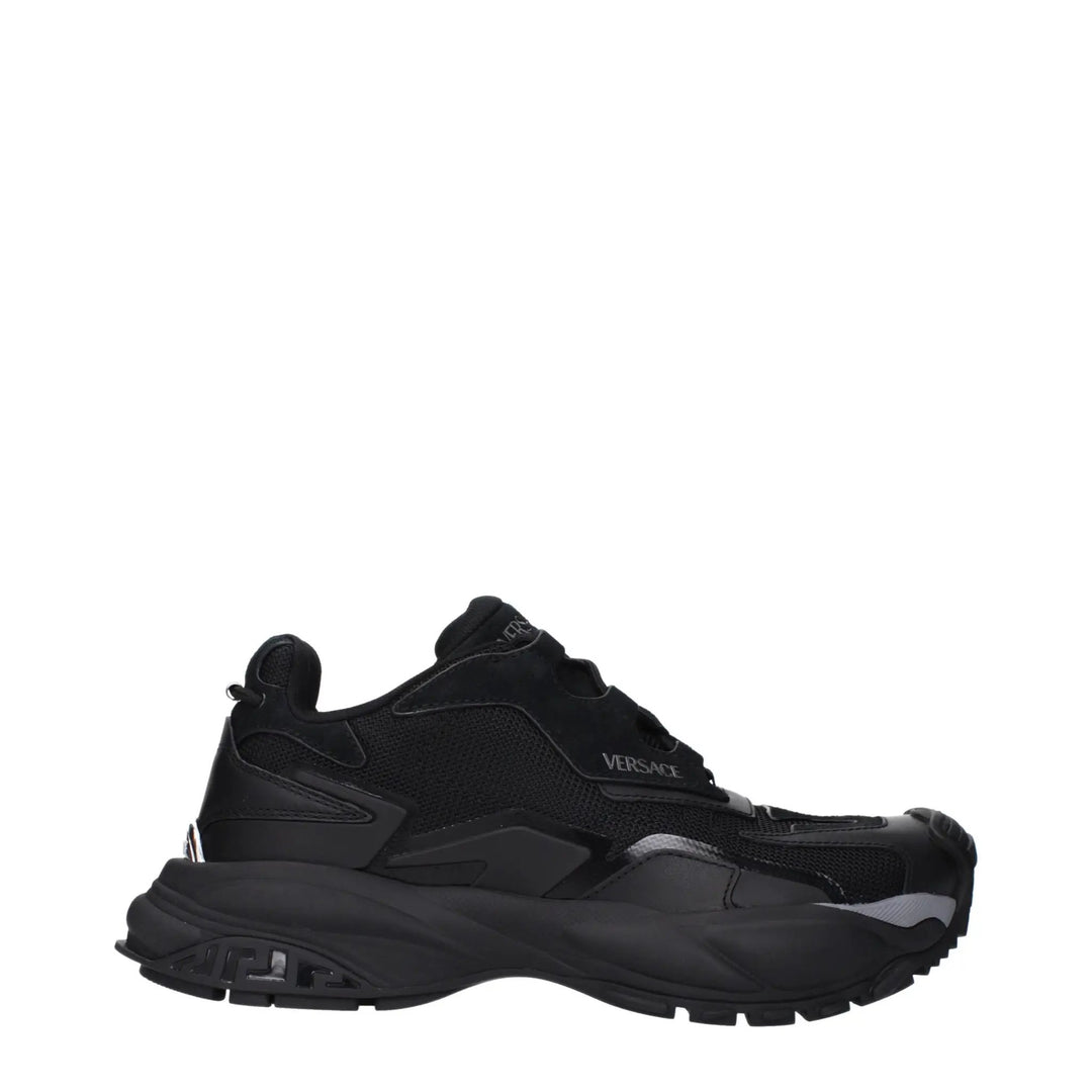 Versace Sample Sale | Versace Black Fabric Chunky Sneakers - | Designer outlet