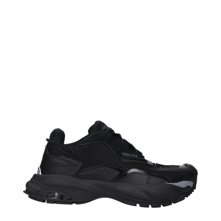 Versace Sample Sale | Versace Black Fabric Chunky Sneakers - | Designer outlet