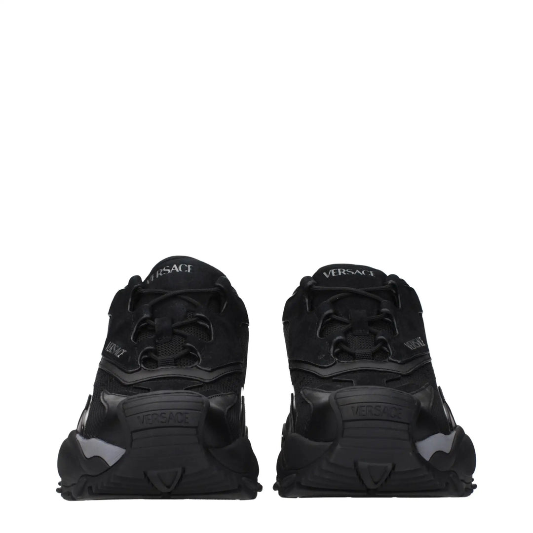Versace Sample Sale | Versace Black Fabric Chunky Sneakers - | Designer outlet