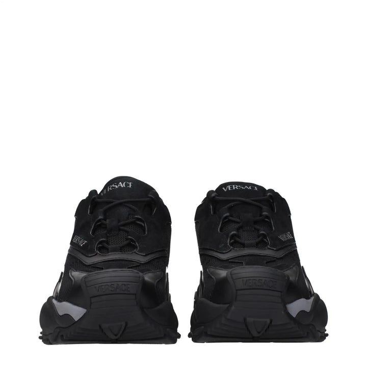 Versace Sample Sale | Versace Black Fabric Chunky Sneakers - | Designer outlet