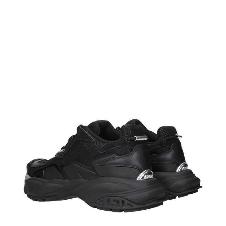 Versace Sample Sale | Versace Black Fabric Chunky Sneakers - | Designer outlet