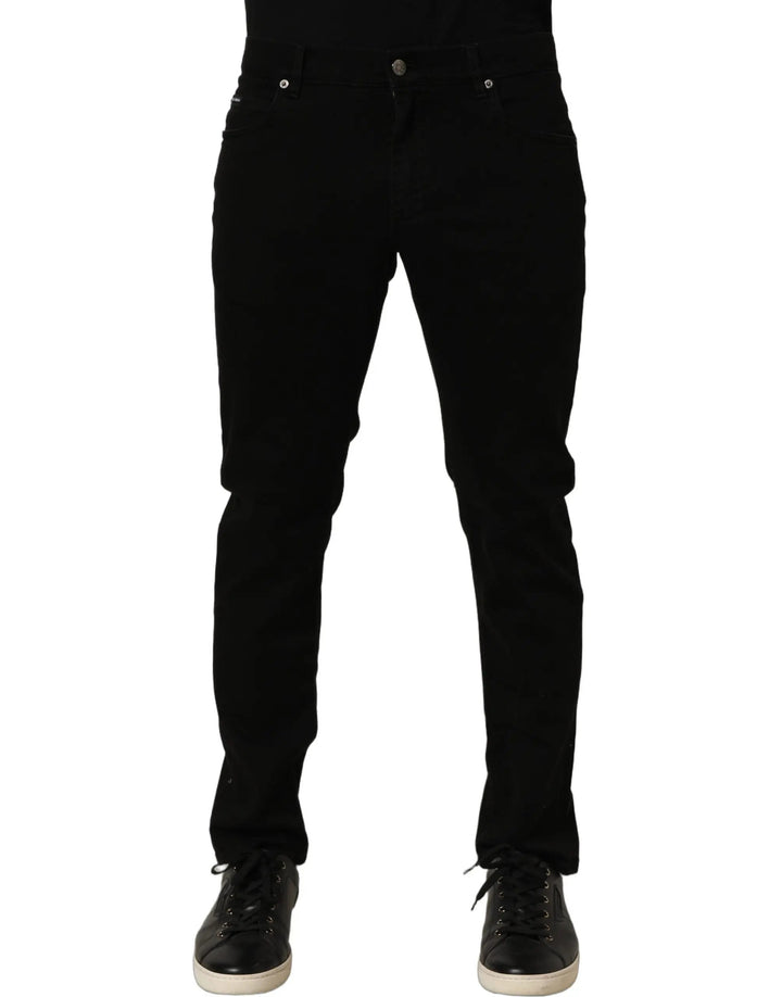 Dolce &amp; Gabbana Sample Sale | Dolce &amp; Gabbana Black CottonStretch Regular Skinny Denim Jeans - | Designer outlet