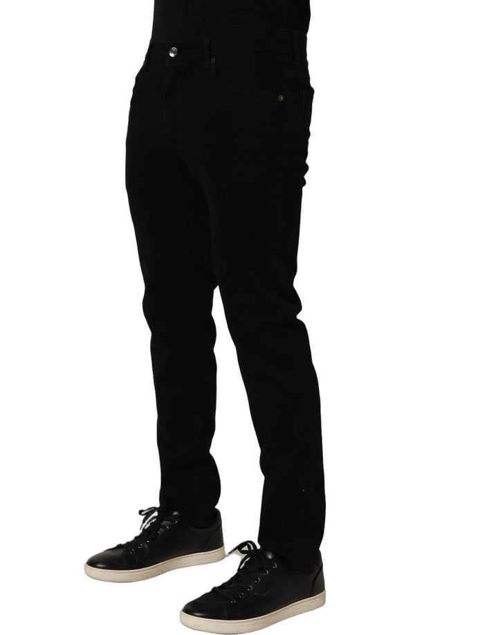Dolce &amp; Gabbana Sample Sale | Dolce &amp; Gabbana Black CottonStretch Regular Skinny Denim Jeans - | Designer outlet
