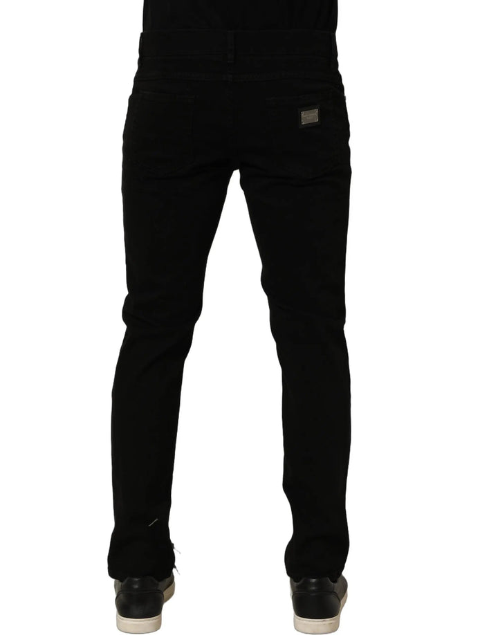 Dolce &amp; Gabbana Sample Sale | Dolce &amp; Gabbana Black CottonStretch Regular Skinny Denim Jeans - | Designer outlet