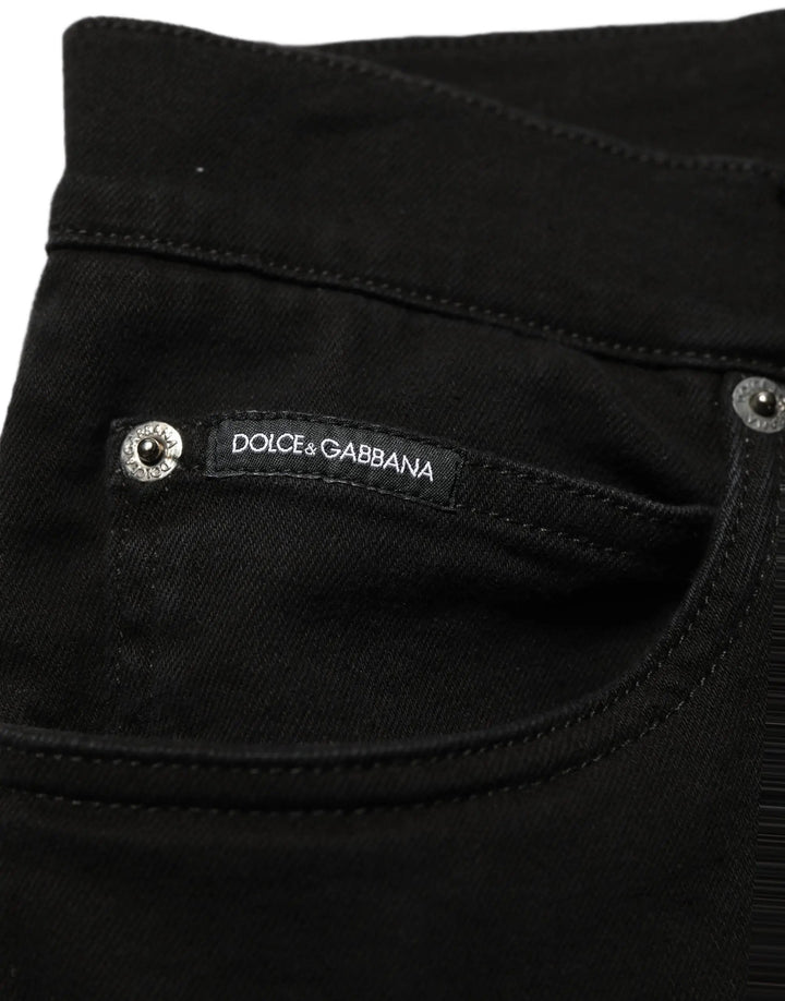 Dolce &amp; Gabbana Sample Sale | Dolce &amp; Gabbana Black CottonStretch Regular Skinny Denim Jeans - | Designer outlet