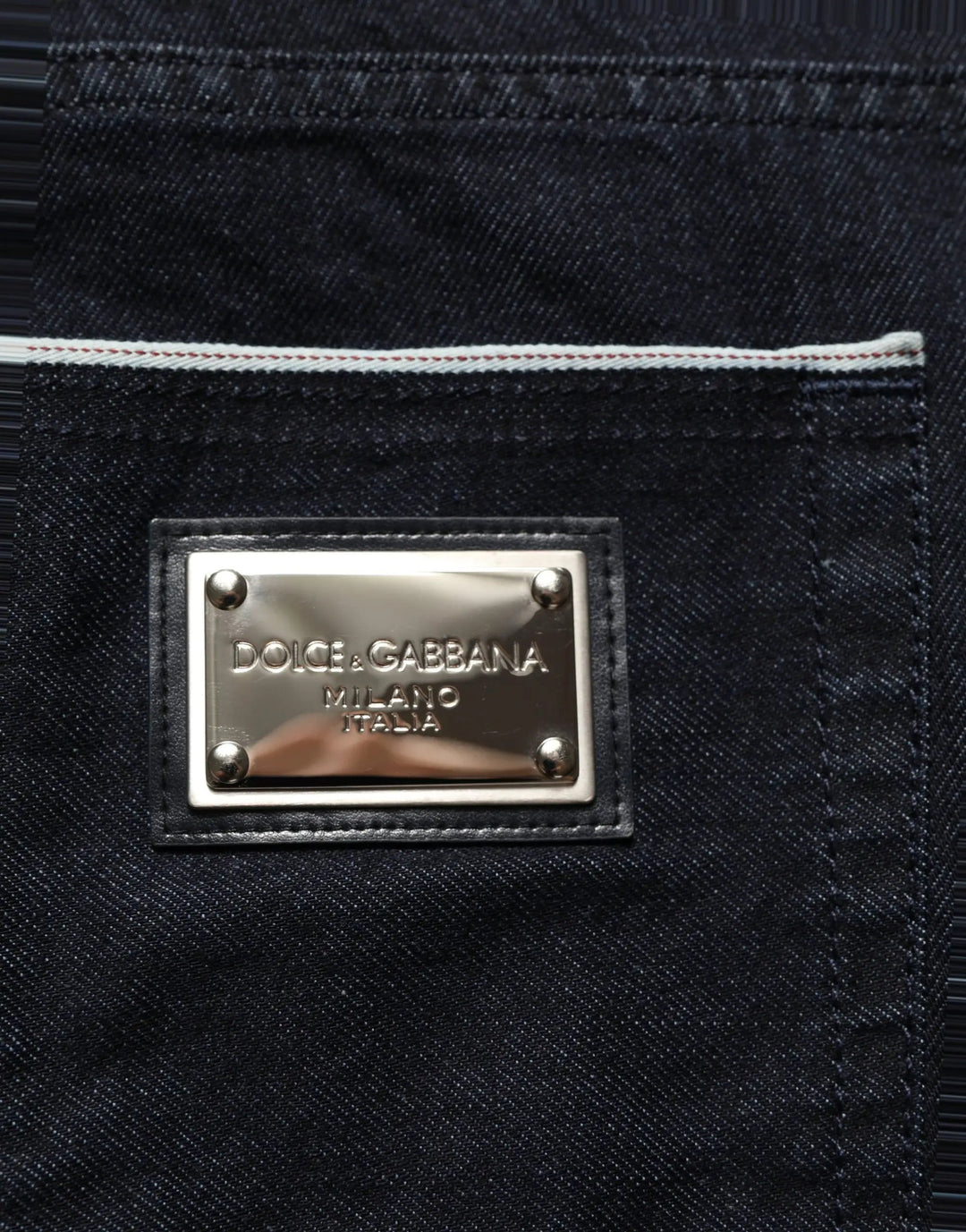 Dolce &amp; Gabbana Sample Sale | Dolce &amp; Gabbana Black Cotton Stretch Straight Men Denim Jeans - | Designer outlet
