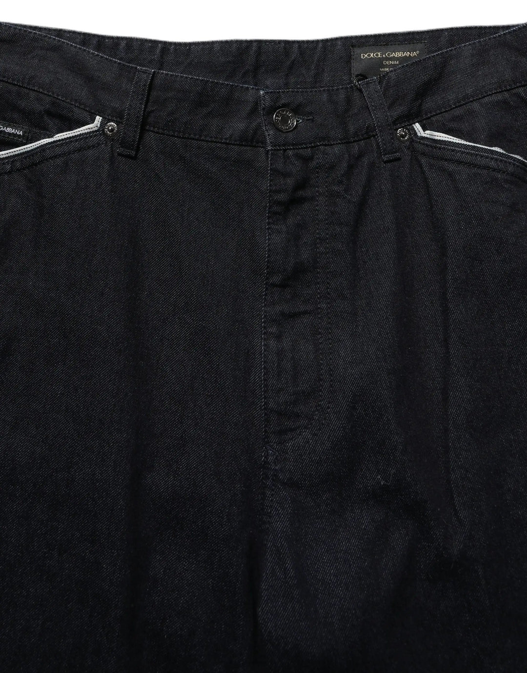 Dolce &amp; Gabbana Sample Sale | Dolce &amp; Gabbana Black Cotton Stretch Straight Men Denim Jeans - | Designer outlet