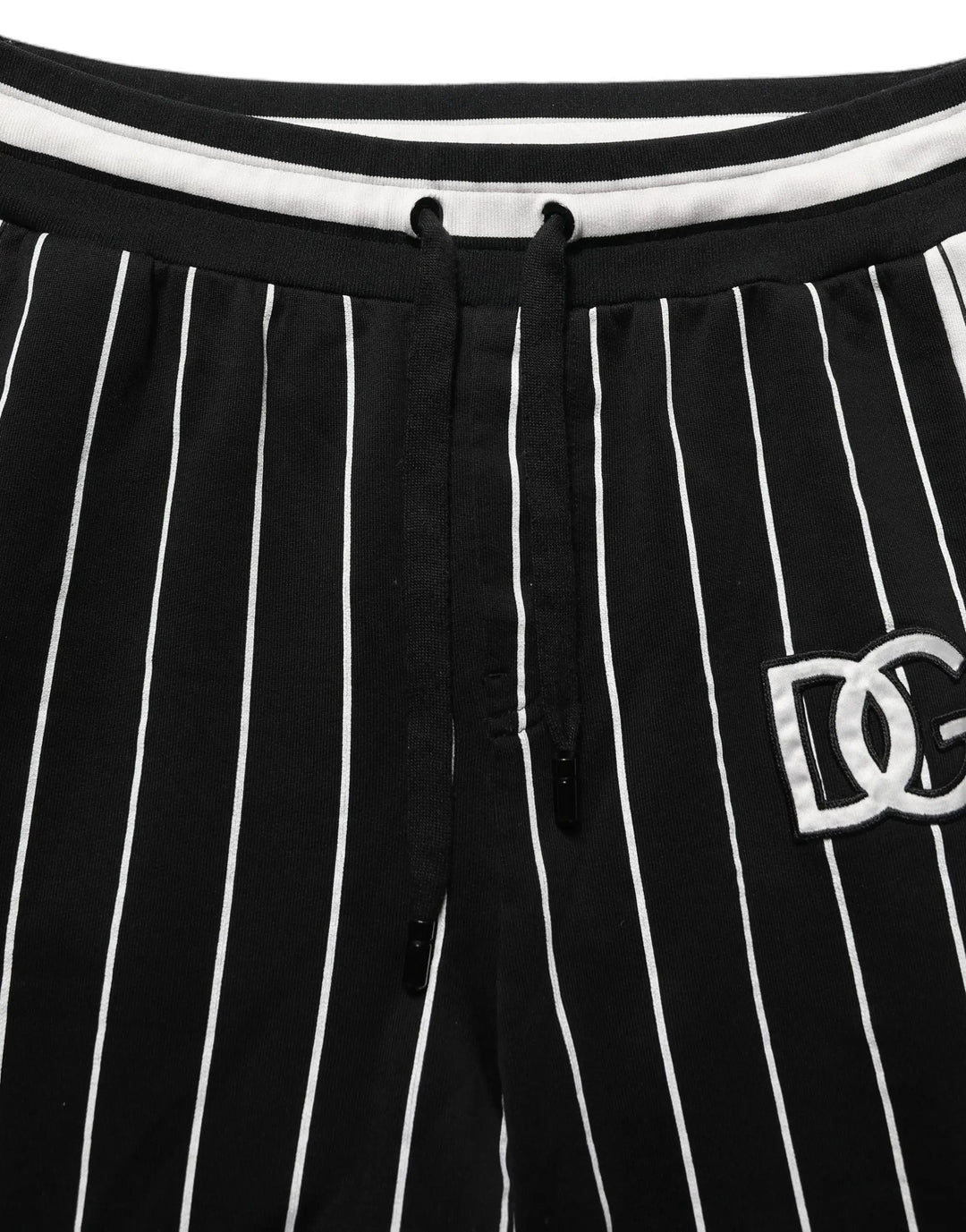 Dolce &amp; Gabbana Sample Sale | Dolce &amp; Gabbana Black Striped DG Patch Men Sweatpants Pants - | Designer outlet
