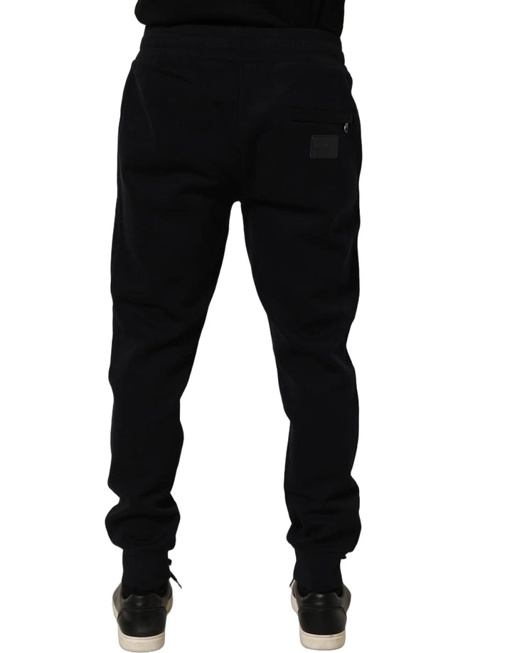 Dolce &amp; Gabbana Sample Sale | Dolce &amp; Gabbana Blue Cotton Drawstring Jogger Trouser Pants - | Designer outlet