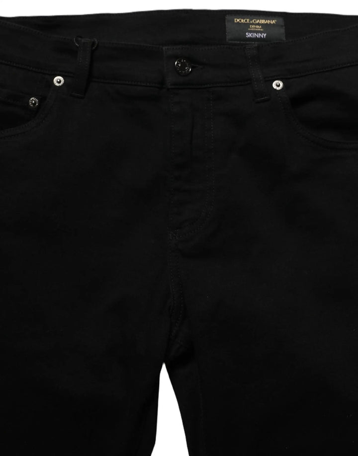 Dolce &amp; Gabbana Sample Sale | Dolce &amp; Gabbana Black Cotton Stretch Skinny Denim Trouser Jeans - | Designer outlet