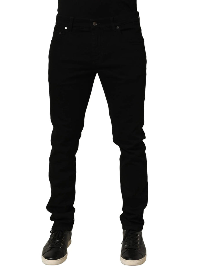 Dolce &amp; Gabbana Sample Sale | Dolce &amp; Gabbana Black Cotton Stretch Skinny Denim Trouser Jeans - | Designer outlet