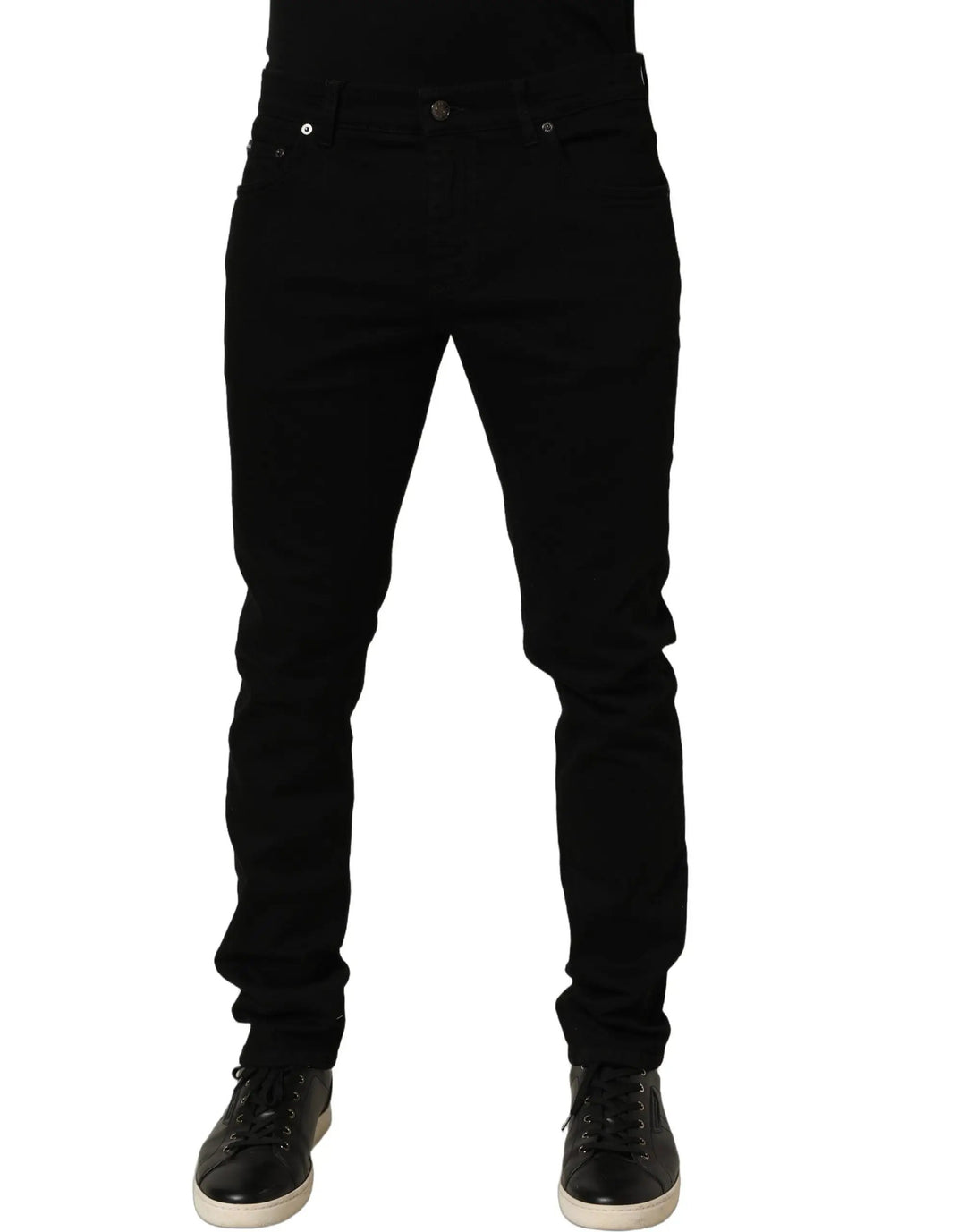 Dolce &amp; Gabbana Sample Sale | Dolce &amp; Gabbana Black Cotton Stretch Skinny Denim Trouser Jeans - | Designer outlet