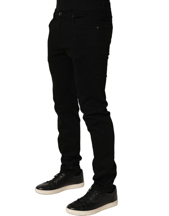 Dolce &amp; Gabbana Sample Sale | Dolce &amp; Gabbana Black Cotton Stretch Skinny Denim Trouser Jeans - | Designer outlet
