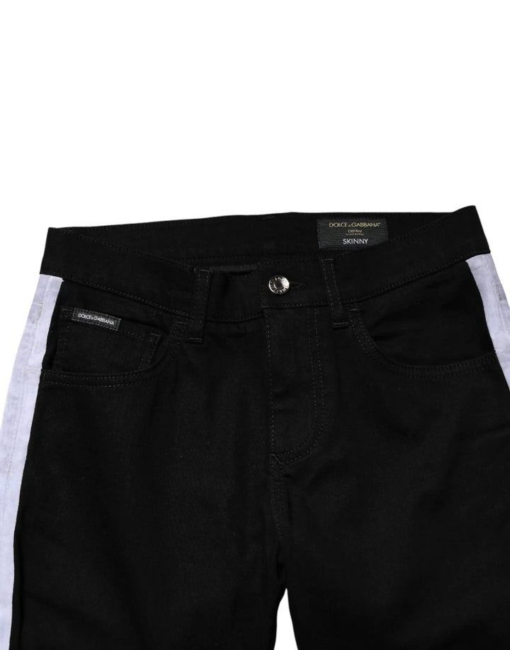 Dolce &amp; Gabbana Sample Sale | Dolce &amp; Gabbana Black Cotton Stretch Skinny Denim Trouser Jeans - | Designer outlet