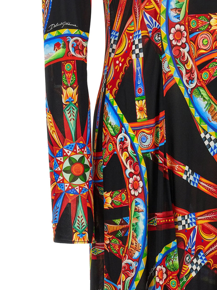 Dolce &amp; Gabbana Sample Sale | Dolce &amp; Gabbana Multicolor Viscose Long Dress - | Designer outlet