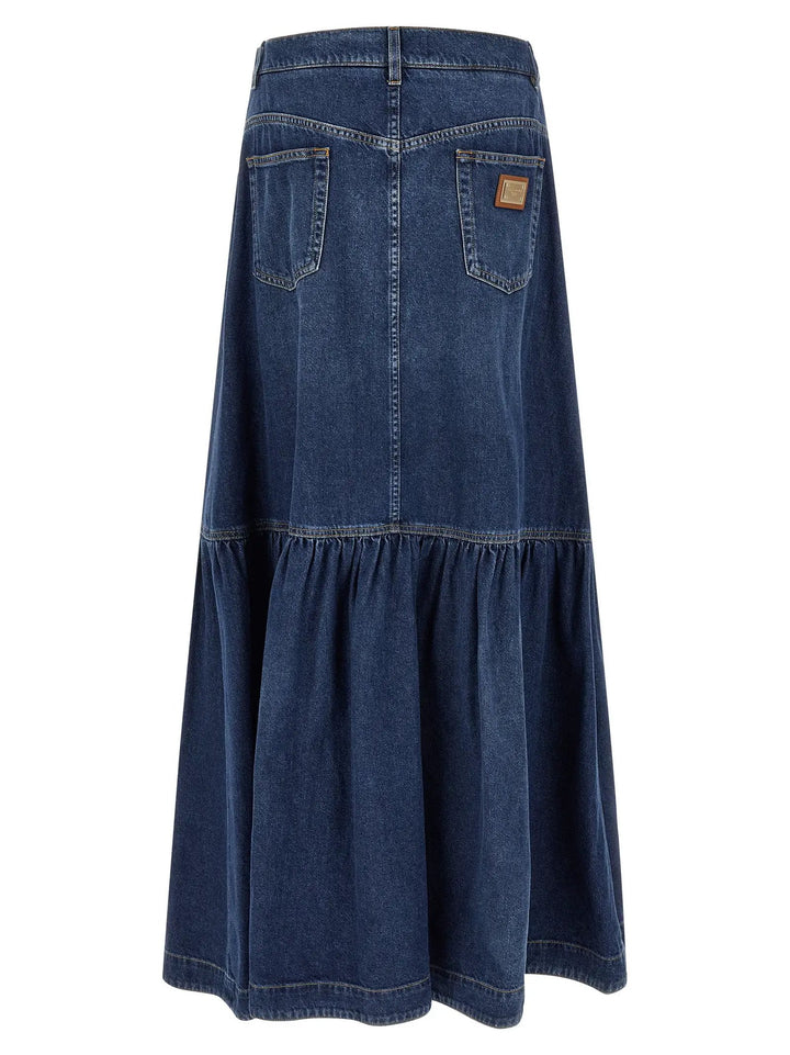 Dolce &amp; Gabbana Sample Sale | Dolce &amp; Gabbana Blue Cotton Mini Skirt - | Designer outlet