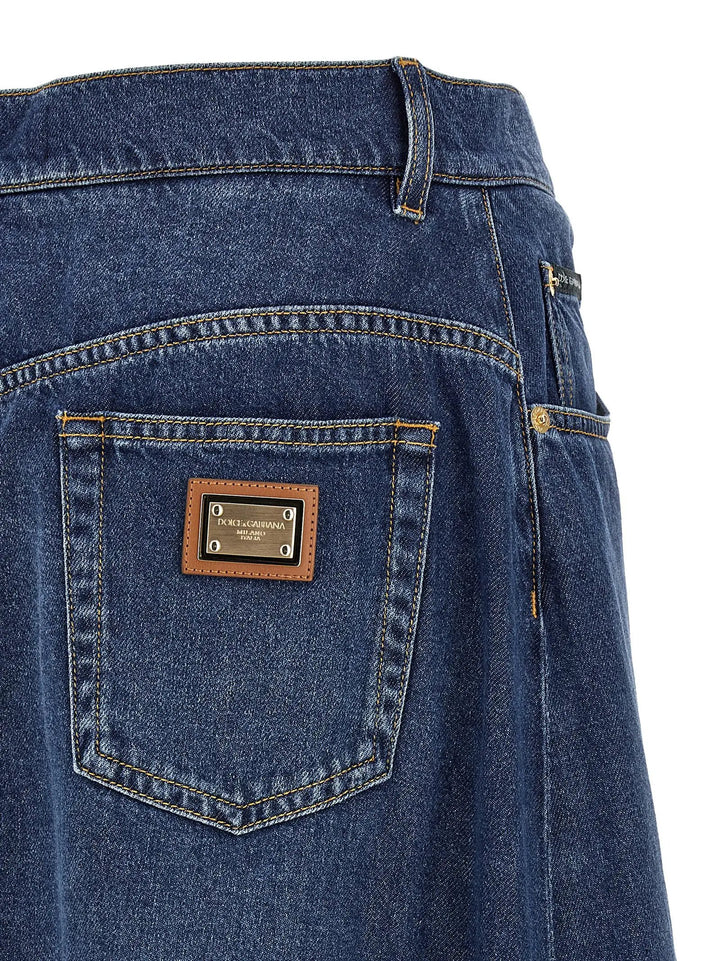 Dolce &amp; Gabbana Sample Sale | Dolce &amp; Gabbana Blue Cotton Mini Skirt - | Designer outlet