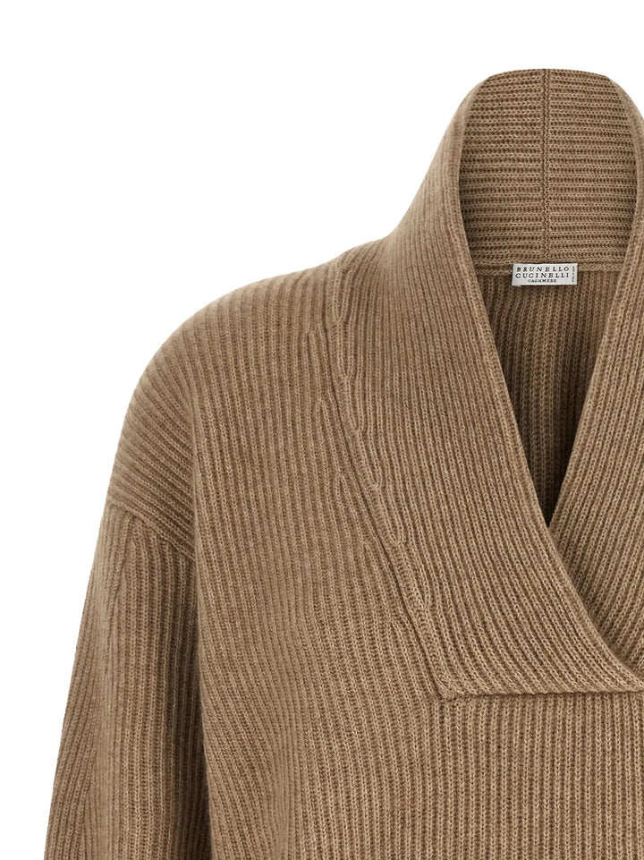 Brunello Cucinelli Sample Sale | Brunello Cucinelli Beige Cashmere Cardigan - | Designer outlet