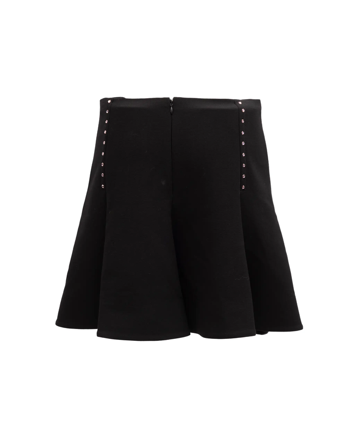 Valentino Garavani Sample Sale | Valentino Garavani Mini Black Skirt with Gold Details - | Designer outlet