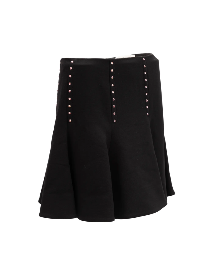 Valentino Garavani Sample Sale | Valentino Garavani Mini Black Skirt with Gold Details - | Designer outlet