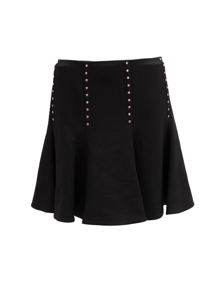 Valentino Garavani Sample Sale | Valentino Garavani Mini Black Skirt with Gold Details - | Designer outlet