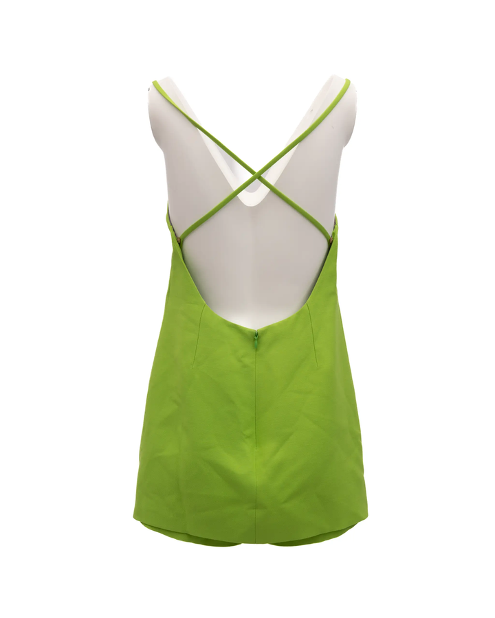 Valentino Garavani Sample Sale | Valentino Garavani Neon Green Open Back Dress - | Designer outlet