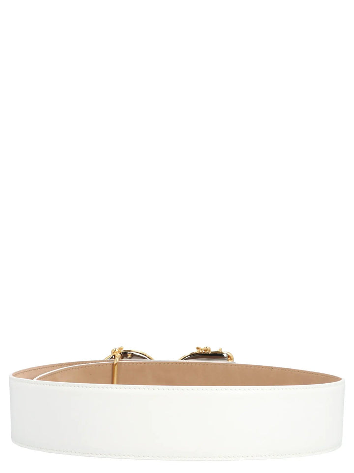 Dolce &amp; Gabbana Sample Sale | Dolce &amp; Gabbana White Calfskin High-Waist Belt - | Designer outlet