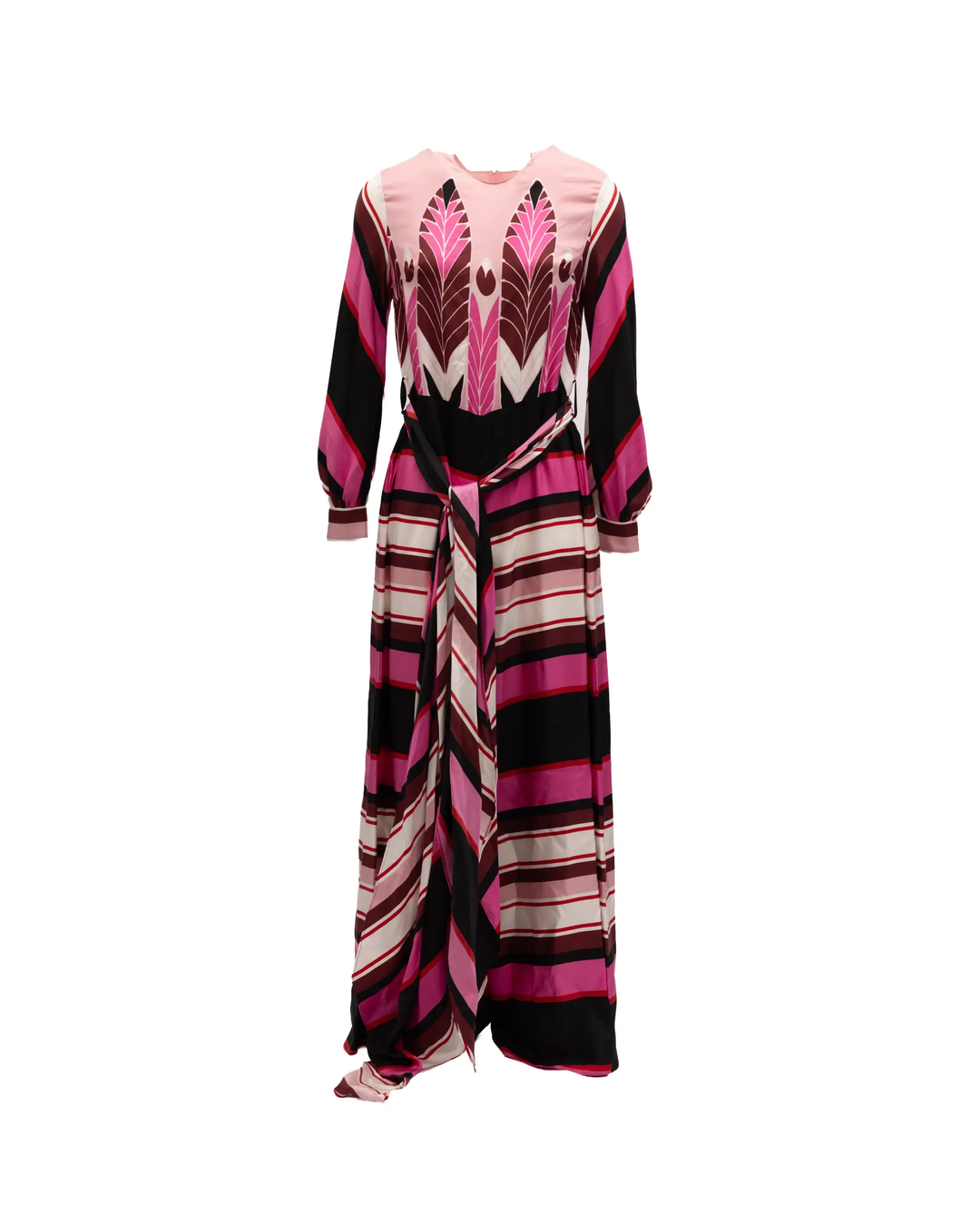 Valentino Garavani Sample Sale | Valentino Garavani Pink Dress with Burgundy details - | Designer outlet