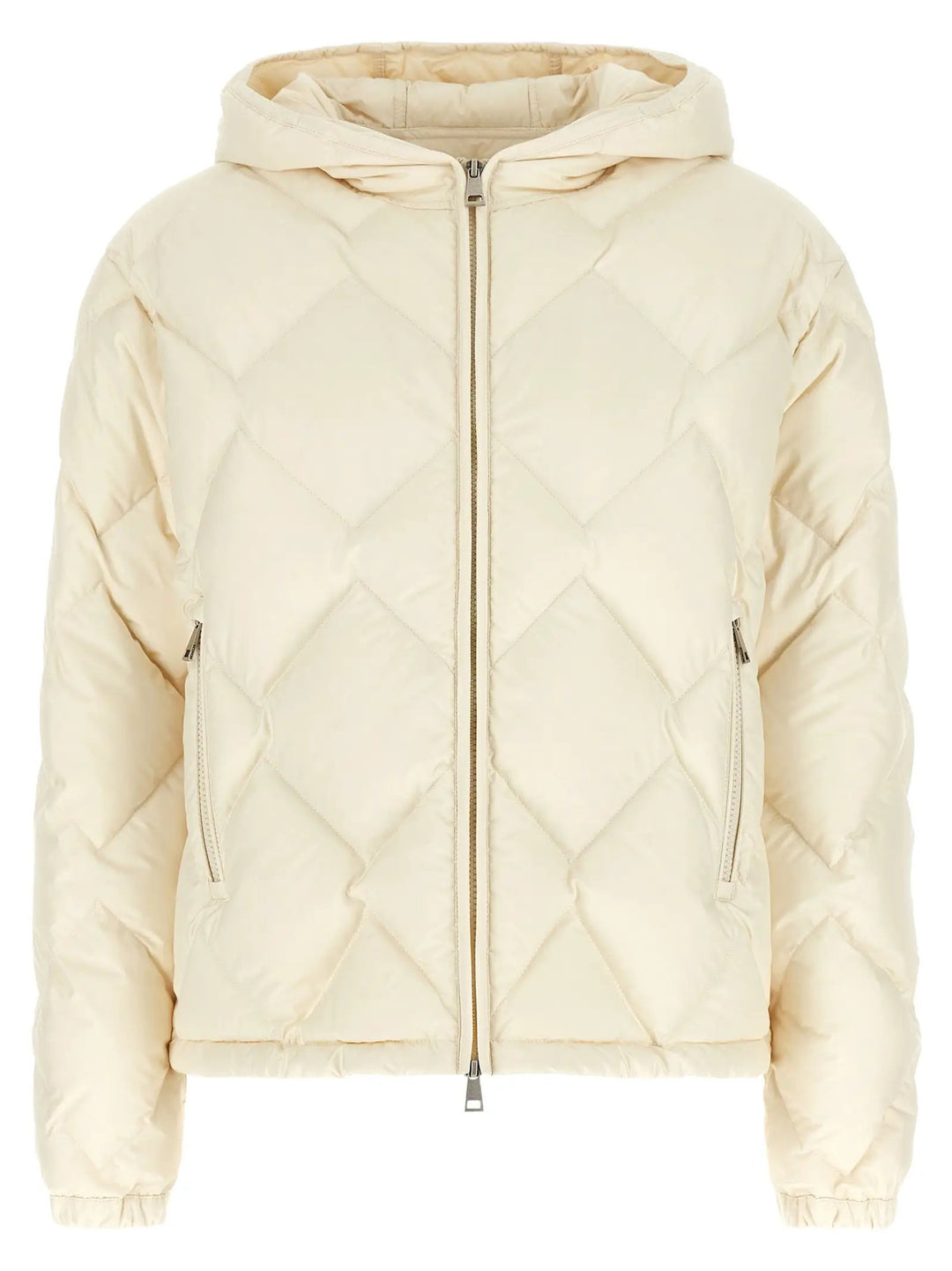 Moncler Sample Sale | Moncler White Polyester Full-Length Jacket - | Designer outlet