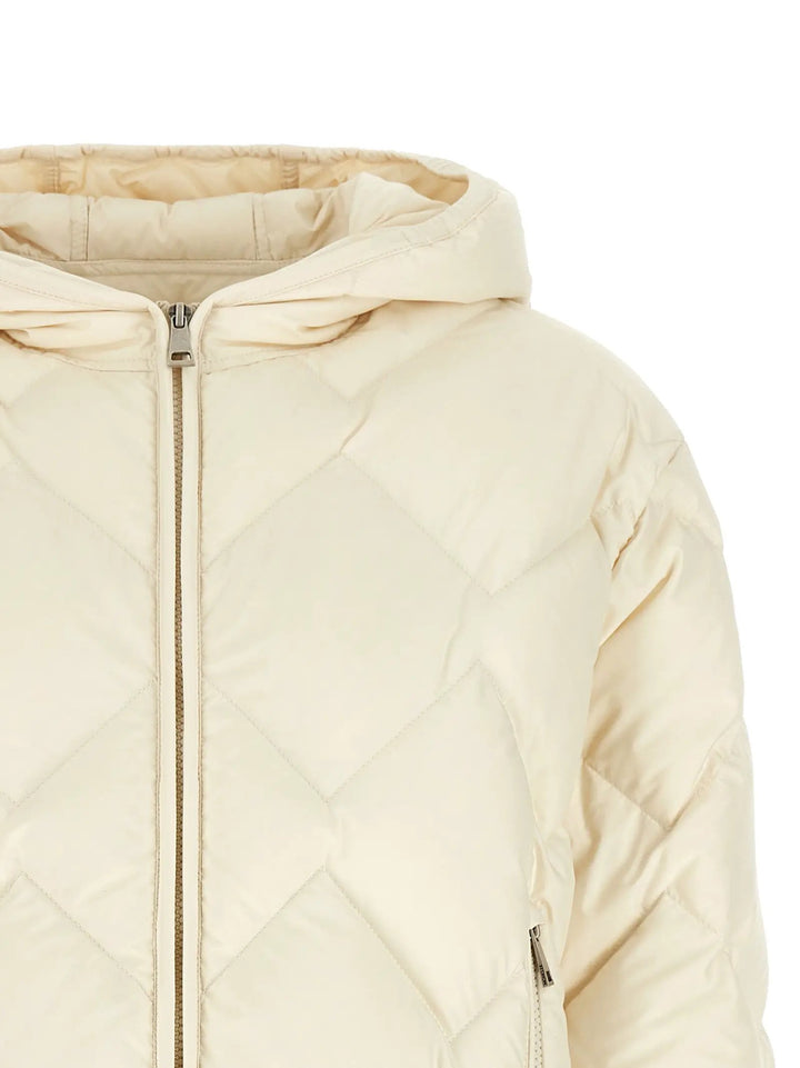 Moncler Sample Sale | Moncler White Polyester Full-Length Jacket - | Designer outlet