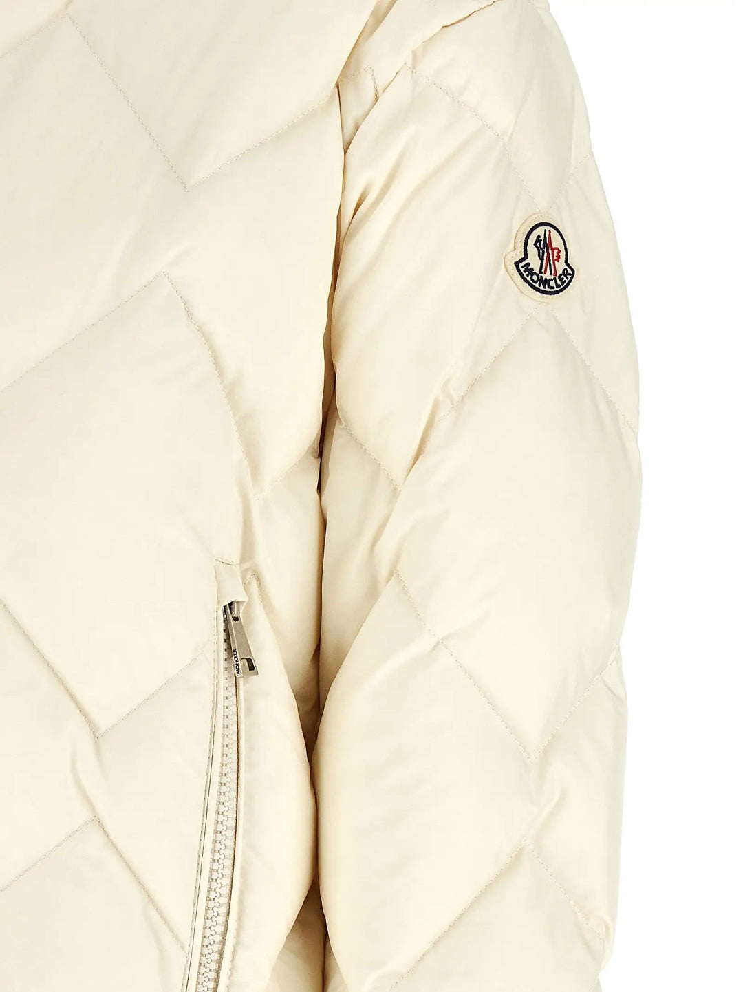 Moncler Sample Sale | Moncler White Polyester Full-Length Jacket - | Designer outlet