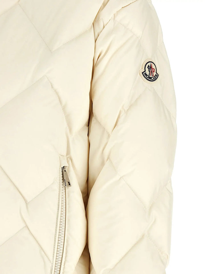 Moncler Sample Sale | Moncler White Polyester Full-Length Jacket - | Designer outlet
