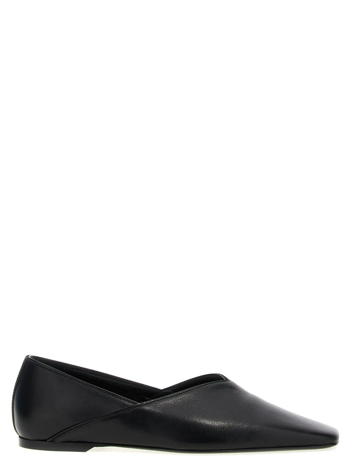TOTEME Sample Sale | TOTEME Black Calfskin Ballet Flats - | Designer outlet