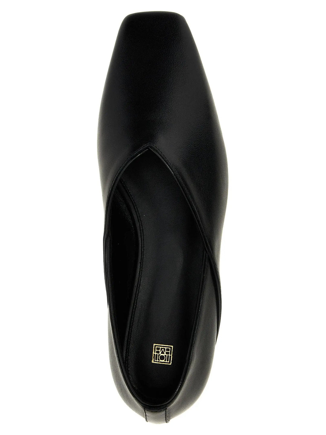 TOTEME Sample Sale | TOTEME Black Calfskin Ballet Flats - | Designer outlet